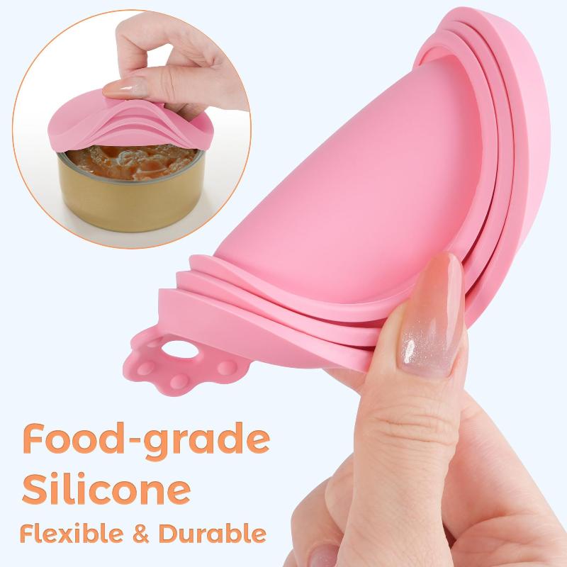 Silicone Canned Lid Sealed Spoon Feeders Food Can Lid For Puppy Dog Cat Storage Top Cap Reusable Cover Lid Pet Daily Supplies
