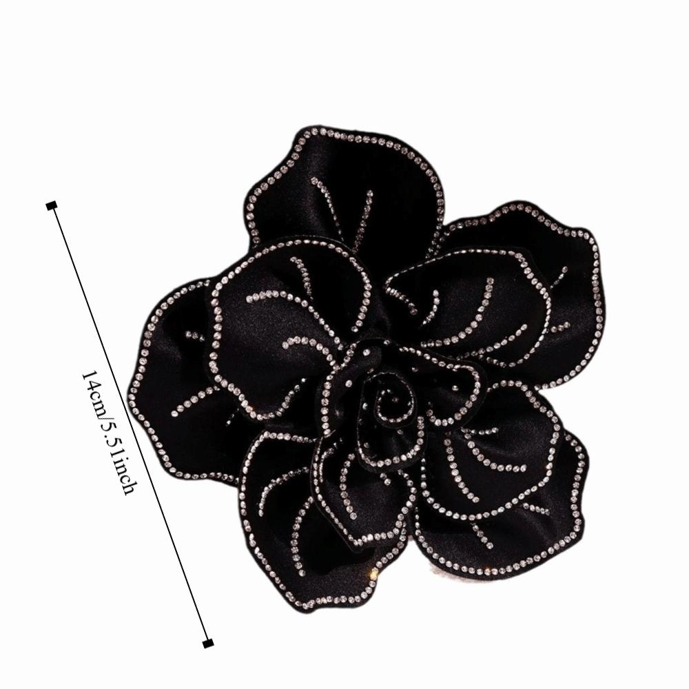 Badge Large Flower Camellia Brooch Korean Style Rhinestones Brooch Suit Collar Pin  Decoration