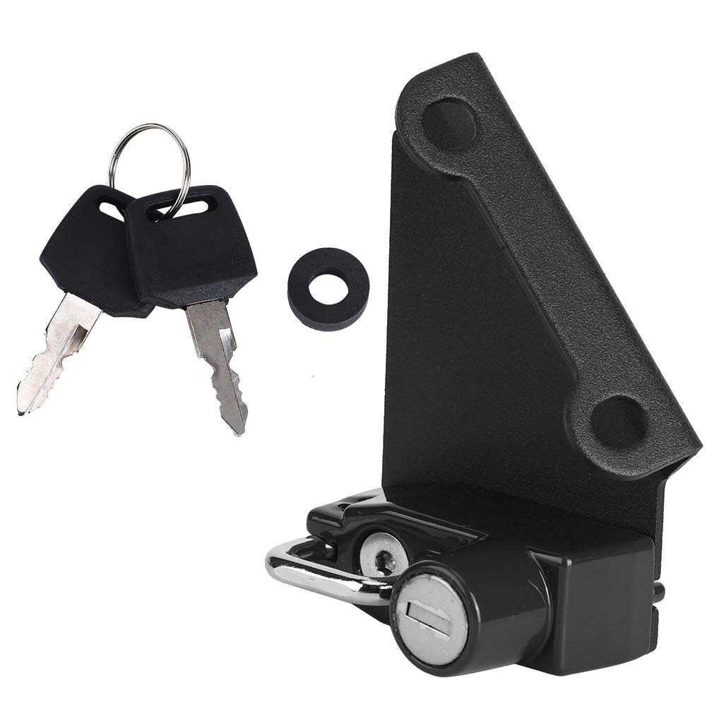 Motorcycle Helmet Lock - Aluminum Alloy Motorcycle Anti-Theft Helmet Lock Mount, Left Side, Fits YZF R1M/R1S/R6 (Black)