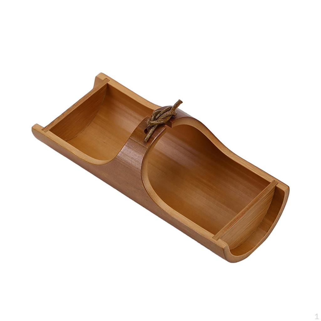 Bamboo Dessert Cake Plate Food Storage Container Handicraft Kitchen Decor Tray Refreshments Basket