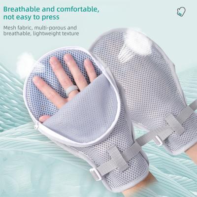 Breathable Restraint Gloves Soft Mesh Hand Fixed Gloves Control Mitts Elderly Patients