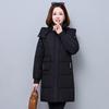 Mid-Length Hooded Women's Winter Down Jacket - Thickened, Slimming, High-End White Duck Down Outerwear