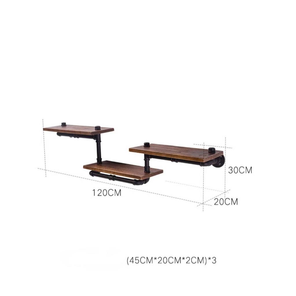 Multi-Functional Industrial Shelf Vintage, Wall-Mounted Shelving Unit, for Cafe