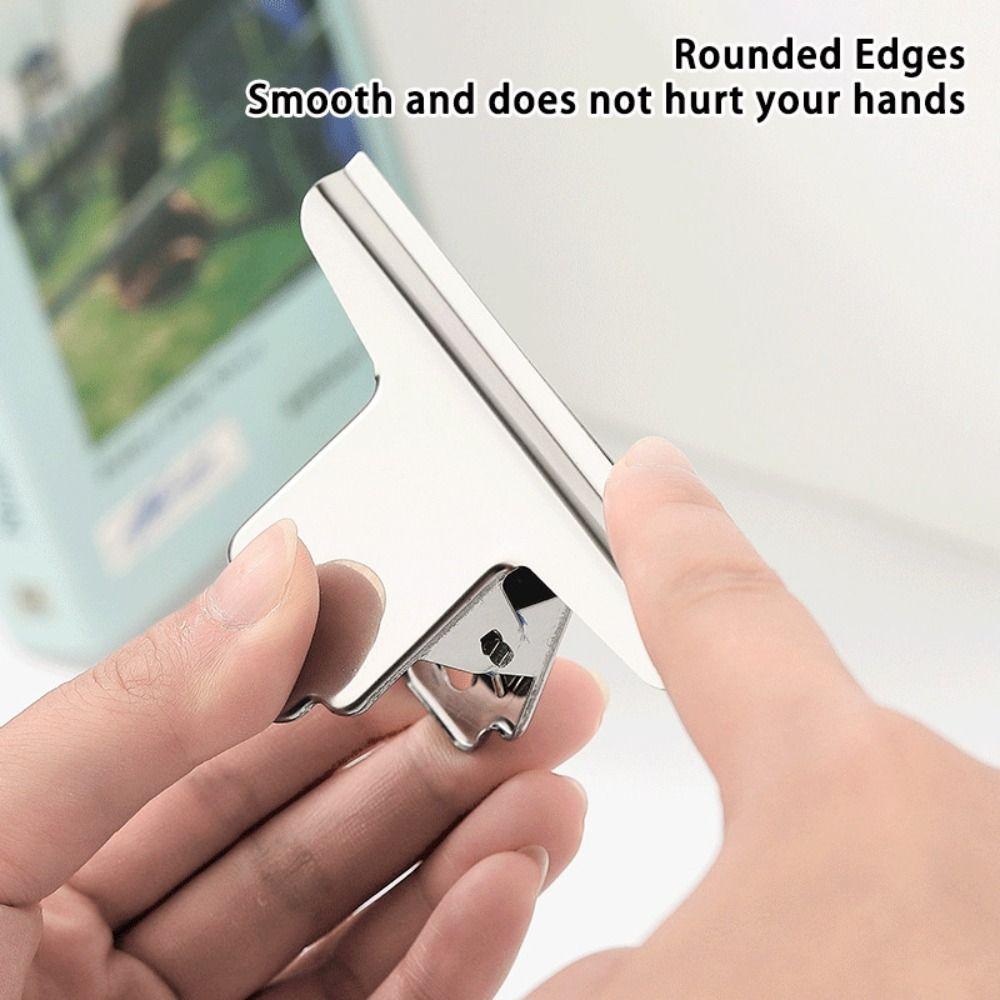New Stainless Steel Metal Binder Clips Multi-size Round/Flat/Mountain Head Ticket Bill Clamp Paper Clips Home Office School