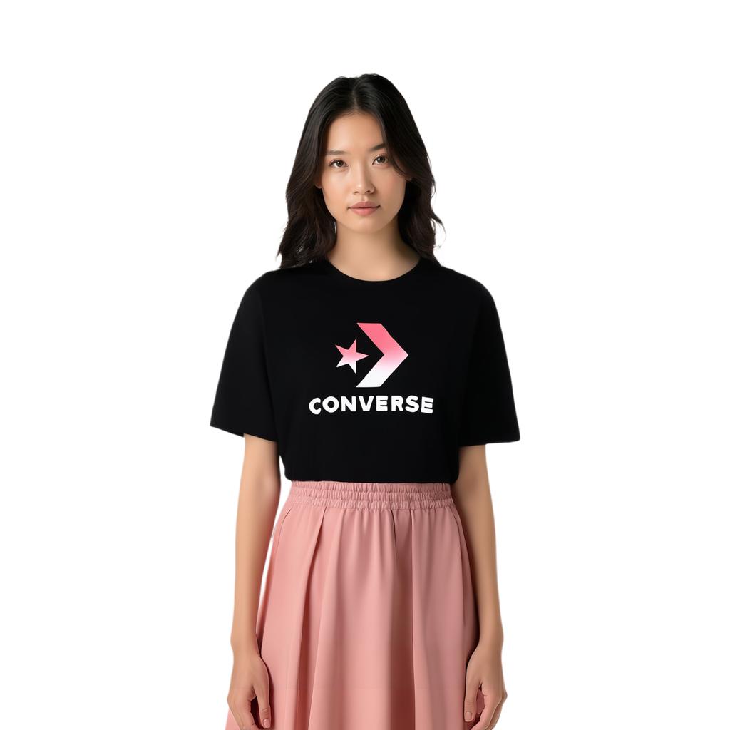 Converse Art OS Drop Shoulder Sleeve T Shirt Women's Black 10017799-A02