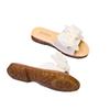 Women's Genuine Leather Bowknot Sandals, Sizes 35-43, Casual One-Strap Soft Sole Slippers