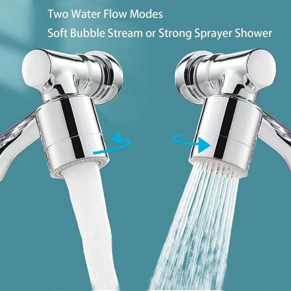 Universal 1440° Rotating Faucet Spray Head for Extension Mixer Taps Aerator Bubbler Nozzle Kitchen Faucet Robot Arm for Washbasin