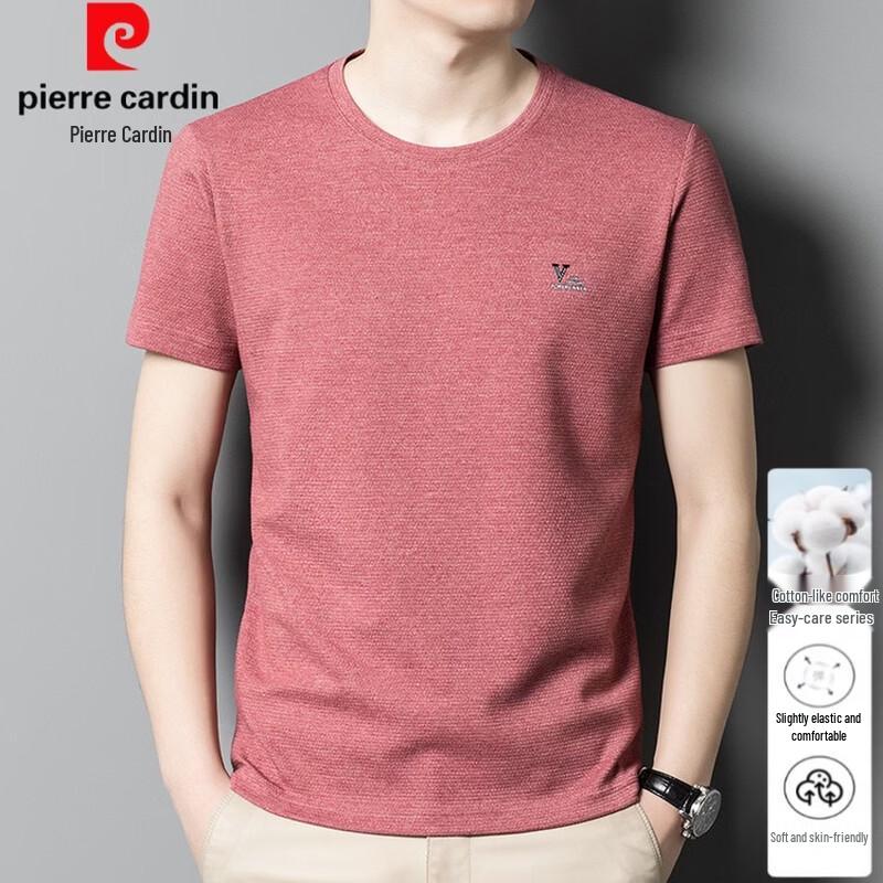 

Мужская летняя футболка Pierre Cardin с коротким рукавом, круглым вырезом, из смесовой хлопковой ткани L