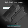 TUDIA MagSafe Compatible Card Case [Holds 3 Cards] Ultra-Thin Tough PC Wallet with Strong Magnetic Hold (Black)
