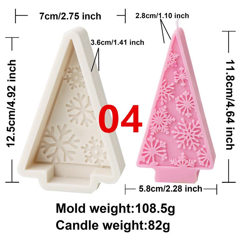 Christmas Snowflake Candle Silicone Mold DIY Christmas Tree Aromatherapy Candle Handmade Candle Mould Gift Christmas Decoration