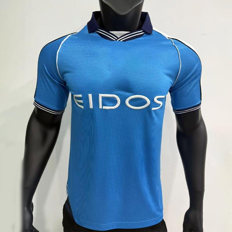 Retro 99-01 Man City Home Football Jersey L