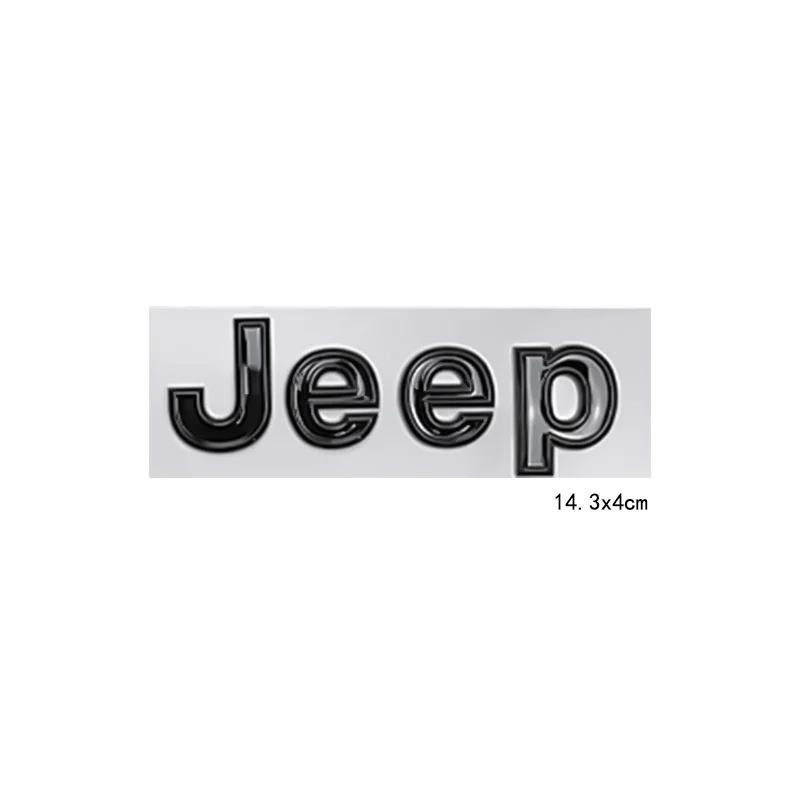 14.3x4cm Car Side Body Badge Trunk Sticker forJEEP Logo Wrangler Grand Cherokee Compass Renegade Patriot Rubicon Liberty JK XJ