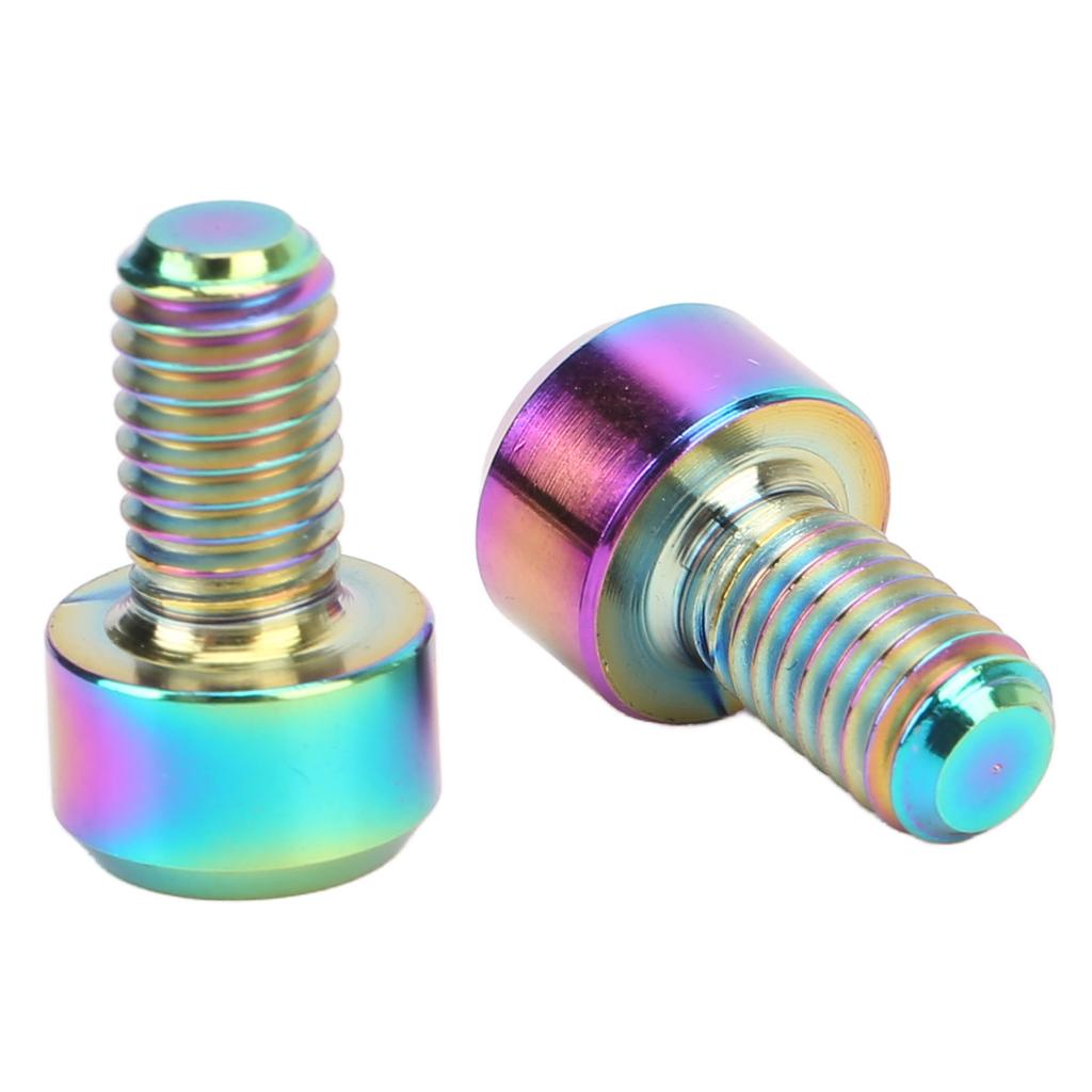 2pcs Bike Front Rear Derailleur Wheel Screws Colorful M5 9mm Titanium Alloy Bicycle Front Rear Derailleur Hanger Screws