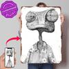 Rango Pen Dot Drawing Printed Poster Customized Wall Art Retro Vintage Metal Tin Signs for Room Ornaments Garage Decorations