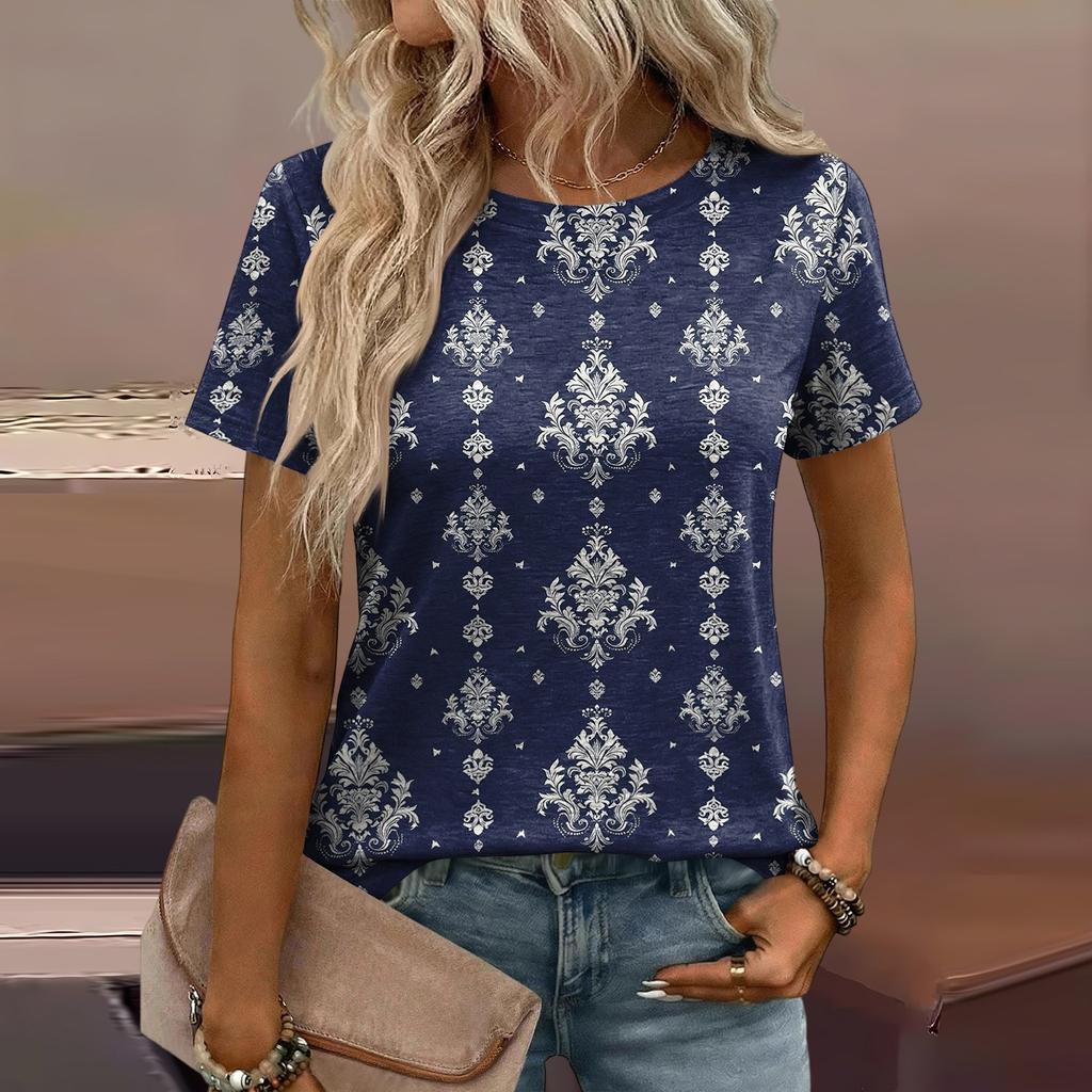 Women's Loose-Fit Fashionable Casual Printed T-Shirt