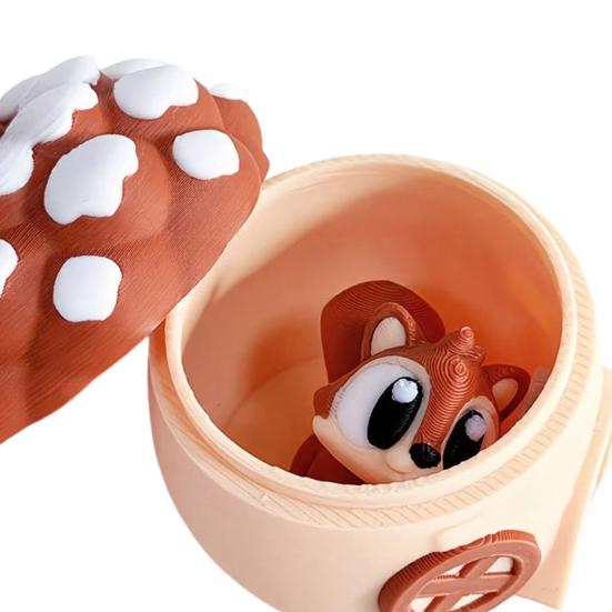 Yousheng Simulated Squirrel Ornament 3D Print Fidget Toy with Articulated Joints Stress Relief Ornament for Home Decoration