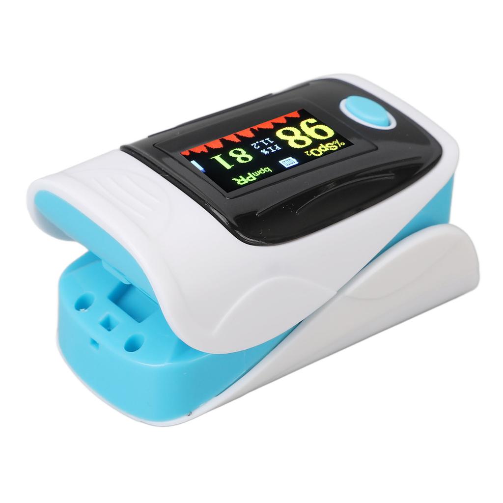 Fingertupp Pulsoksymeter Farge Pulsrate Måling OLED Skjerm Blodoksygenmetning Monitor
