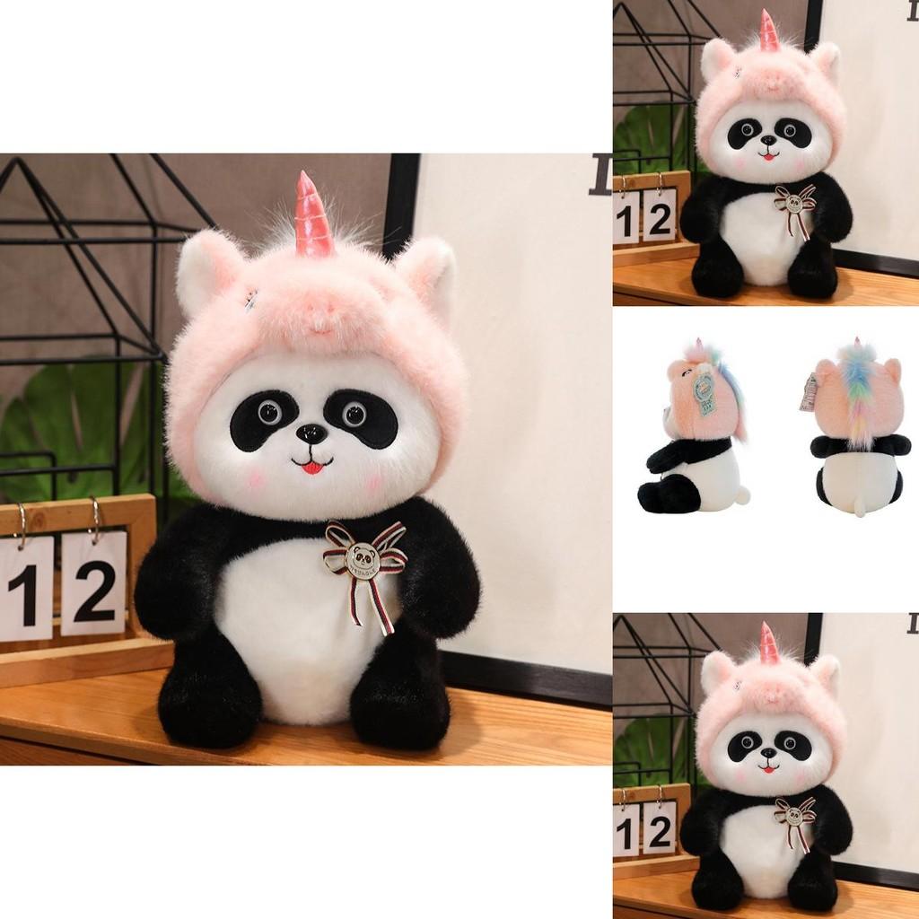 Entzückendes Einhorn Panda Plüschtier für Kinder Niedliches Stofftier Geschenk für Geburtstage