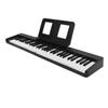 61 Key Folding Piano Full Size Rechargeable Clear Tones Folding Piano Keyboard for Beginner Black
