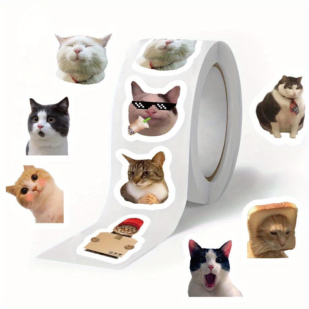 500pcs/roll Funny Cats Stickers DIY Graffiti Phone Laptop Notebook Suitcase Sticker