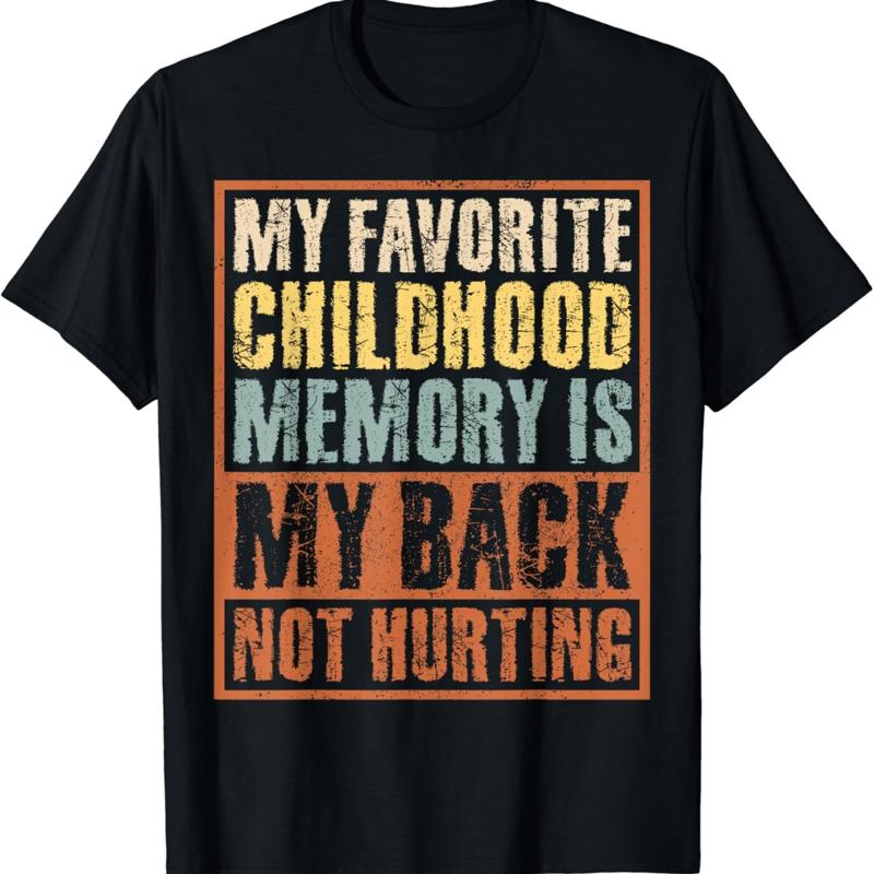 

Sarcastic Old Man Woman My Back Not Hurting Retro Funny T Shirt - Men s Summer Cotton Graphic Tee S разноцветный
