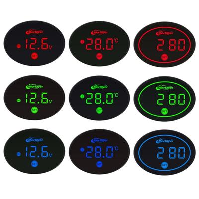 Voltaj Göstergeleri Toz Geçirmez LED Saat Dijital Ekran Panel Metresi Motosikletler İçin