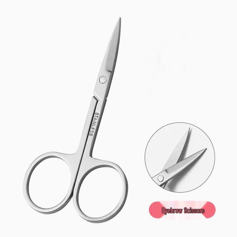 Eyebrow & Nose Hair Trimming Scissors Set for Men & Women - Makeup & Beauty Tool Kit