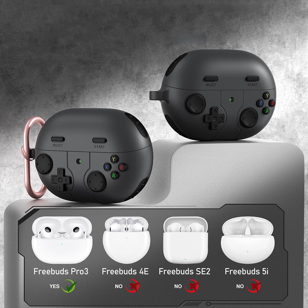 1× Shock-Proof Protective Silicone Earphone Case For Huawei FreeBudsPro 3, Grey