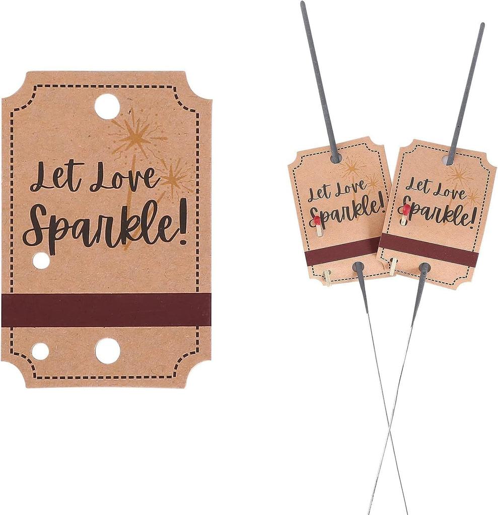 100pcs Wedding Card Kraft Paper Gift Packaging Tags Sparkler Hanging Label Birthday Party Christmas Celebration Decor