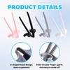 Finger Chopsticks for Snacking, 8 Pack Snack Chopsticks for Clean Hands, Reble Chip Grabbers for Fingers, Includes White, Gray, Black, Pink