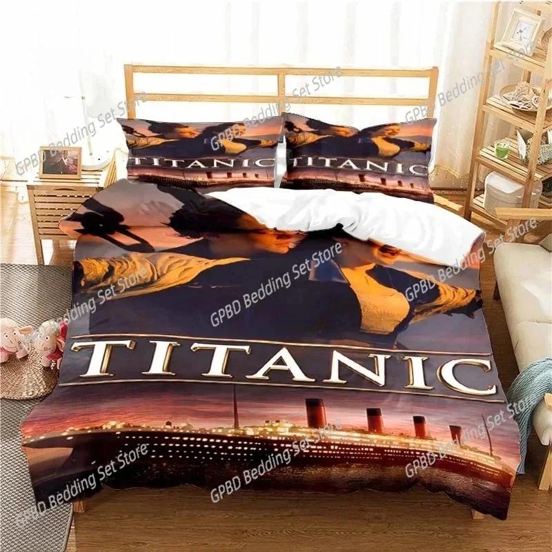 Movie Titanics Bedding Set For Bedroom Soft Modern Bedspreads Comefortable Kids Duvet Cover Quilt Cover And Pillowcase