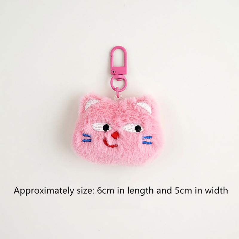 Cute Plush Little Bear Rabbit Doll Keychain Cartoon Animal Pendant Keyrings Backpack Decoration Accessories Gifts
