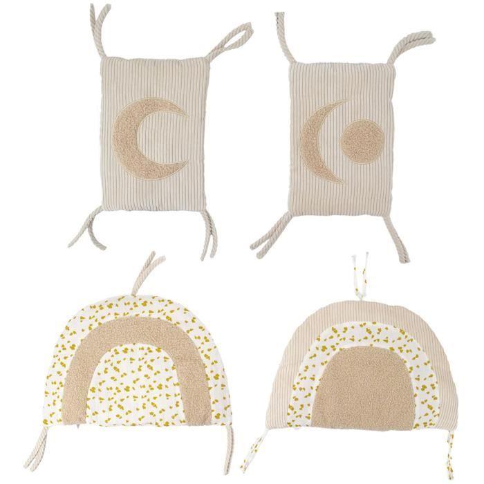 Tour de lit modulable bébé Lune Beige 49x29 cm