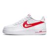 Nike Air Force 1 GS Cut-Out Swoosh - White University Red Kids Sneakers DR7970-100
