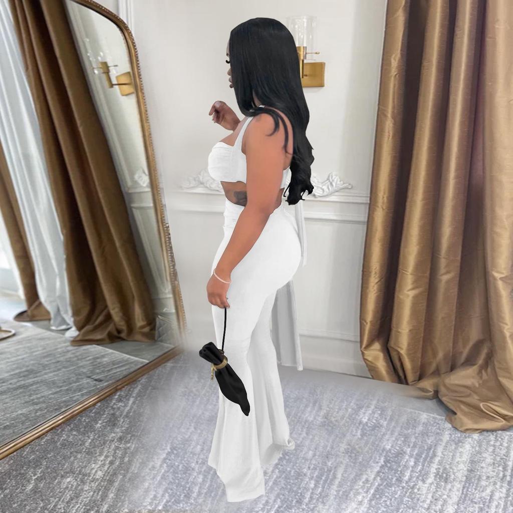 Summer Women's Sexy Strappy Bandeau Long Pants Set