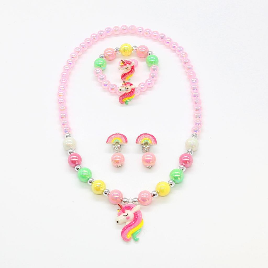 Unicorn princess accessories set, linking crown necklaces, headbands, girls' princess dress accessories, cross-border foreign trade