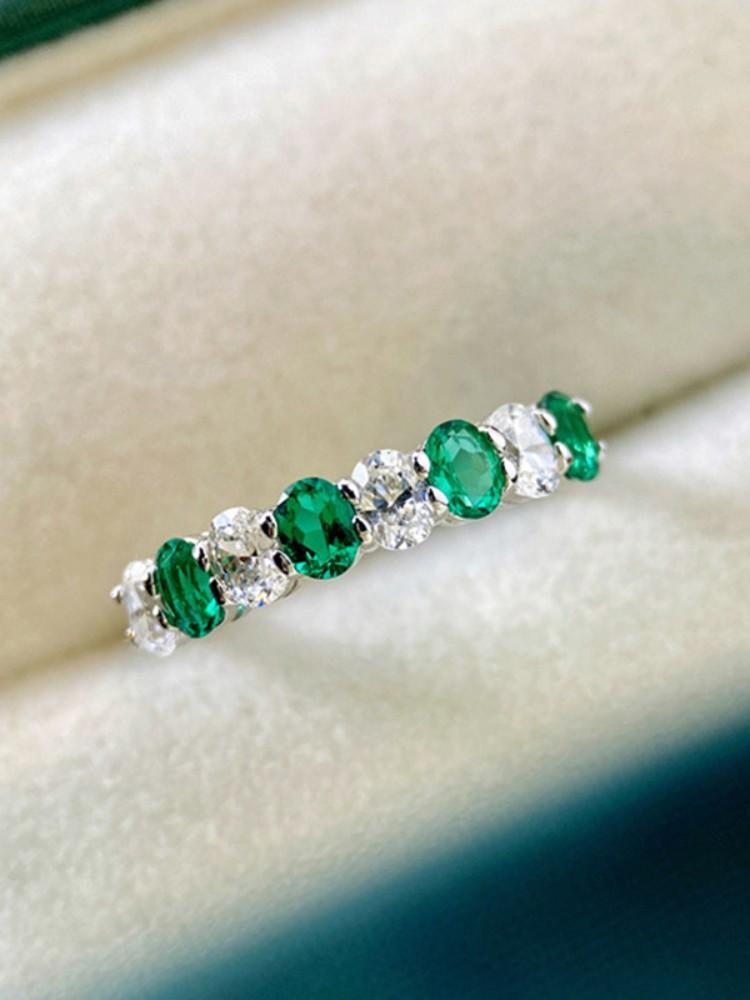 

Huitan Oval Green/White Cubic Zirconia Finger Rings for Women Temperament Elegant Accessories Wedding Trendy Zircon Drop Shhip 10