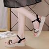 Plateau Damen Sandalen Keilabsatz Offene Zehen Damen Schuhe Farbgebung Designer Chic und Elegant Korea im Angebot Bequem