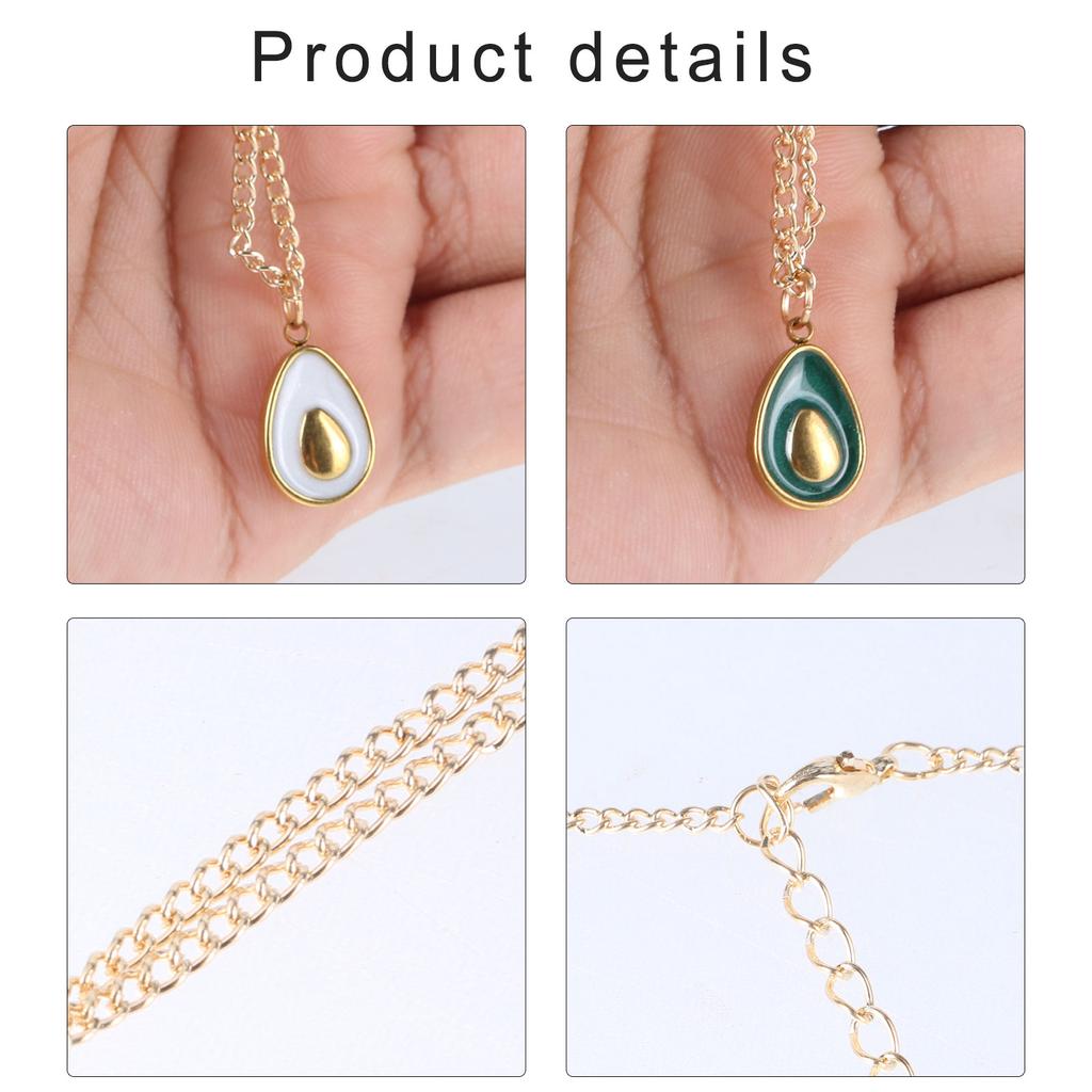 Trendy Avocado Pendant Necklace Sturdy Alloy Choker Small Charm Fashion Accessory for Stylish Outfits Symbolic Gift