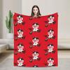 Ramen Buldak Spicy Chicken Blanket  Warm Aesthetic Plush Throw Blanket For Home Decor Travel Flannel Bedspread Bed Cover