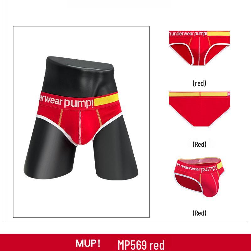 Trendy Low Rise Color Block Slim Fit Hip-Lifting Men's Sport Briefs