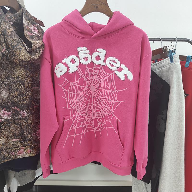 Sp5der555 Heavyweight Fleece-Lined Hooded Sweatshirt - European/American Trendy Hoodie