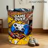 1pc Storage Basket, Pixel Game Handle Brick Wall Storage Basket, Sundry Storage Basket, Decorative Storage Basket, Foldable Organizer Basket, for Bath
