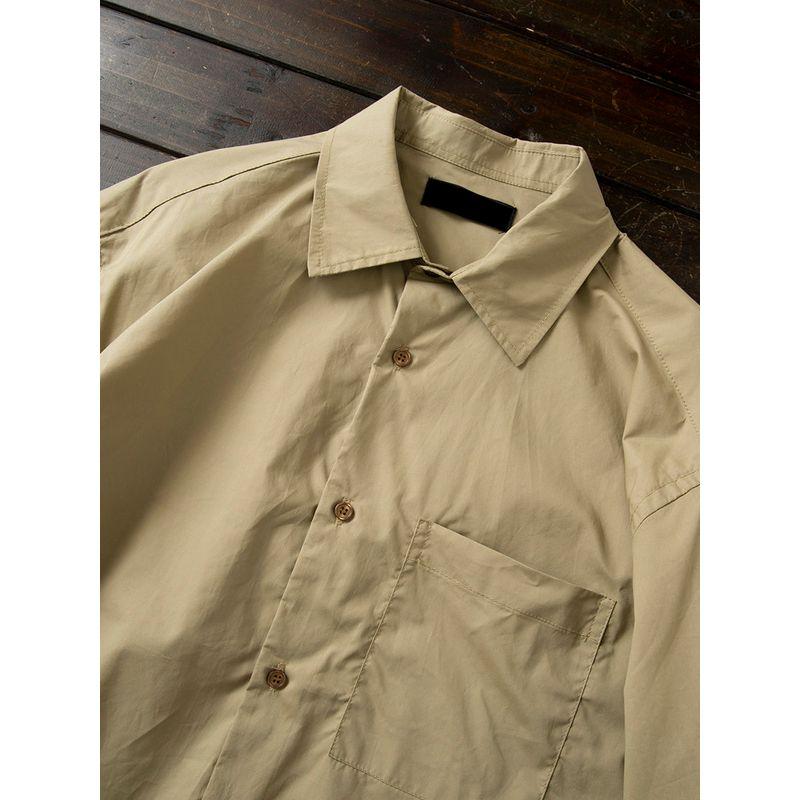 Japan Fashion Order Light Washed Pure Cotton Men's Summer Lapel Loose Casual Short Sleeve Shirts Plus Size Top Thin