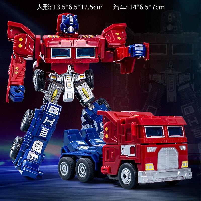 

Inertia Driving Truck Transformation Toy Anime Robot Car Action Figure Plastic Abs Cool War Police Car Robot Model Kids Boy Gift