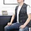 Frühling Herbst Männer Weste Mehrere Taschen Einfarbig Streetwear Plus Größe Lose V-ausschnitt Ärmellose Oberbekleidung Weste für Angeln