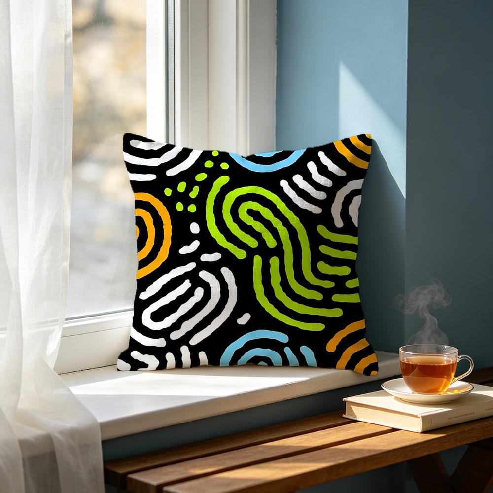 CContrast Teardrop Swirl Abstract Allover Print Cushion Cover Cushion Cover Set Pcs x x x Pillowcase DecorativeSofa