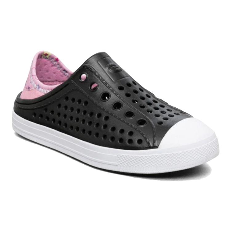 Skechers Foamies Round Toe Comfortable Casual Durable Breathable Sandals Kids sandals Black 302063L-BKMT