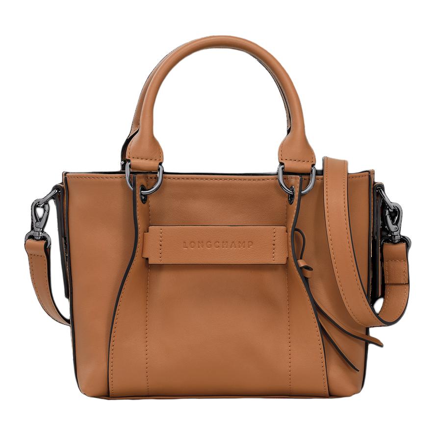 

Longchamp 3D Logo Patch Zipper Closure Small Calfskin Shoulder Crossbody Tote Bag Women handbags Camel-Brown 10197HCV016 Basic Set (Bag+Dust Bag)