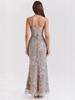 2026 Abito Elegante con Lacci e Schiena Scoperta Slim-fit da Donna
